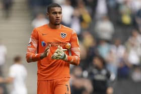 Pompey keeper Gavin Bazunu