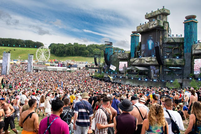 The crowd at Boomtown festival.