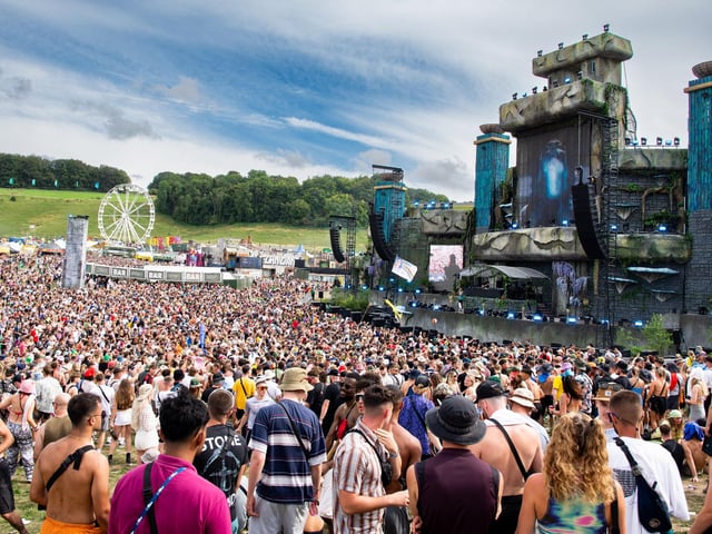 The crowd at Boomtown festival.