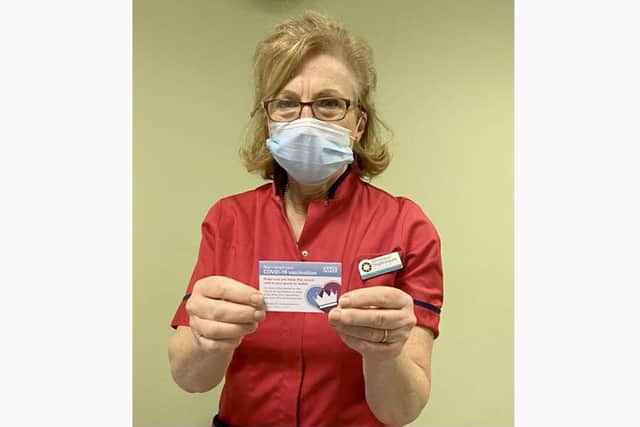 Professor Greta Westwood, chief executive of the Florence Nightingale Foundation, who has returned to Queen Alexandra Hospital to deliver the Covid-19 vaccine. Picture: Florence Nightingale Foundation