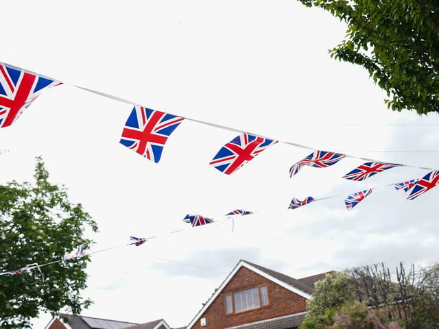 Bunting hanging proudly on Portsdown Avenue. Picture: Alec Chapman