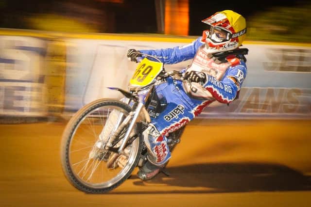 James Wright takes to the track in the Island Masters series round two event. Picture: Ian Groves