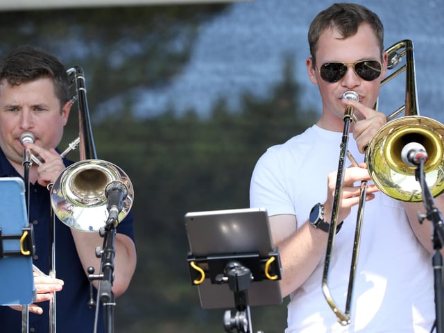 The Brassholes. Live at the Bandstand, Castle Field, Southsea
Picture: Chris Moorhouse (jpns 270523-35)