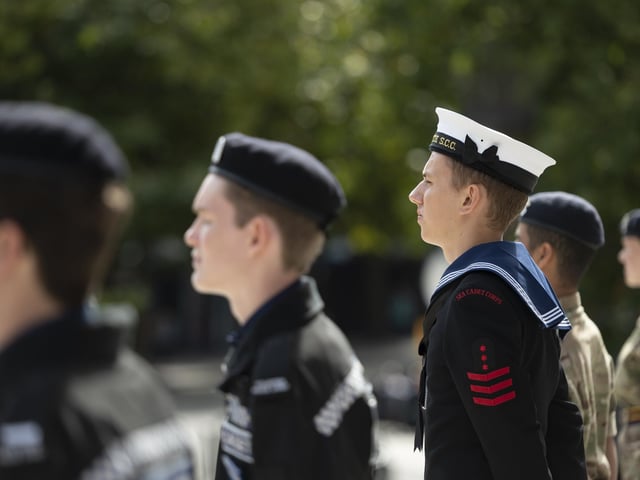 Local cadets at the ceremony.