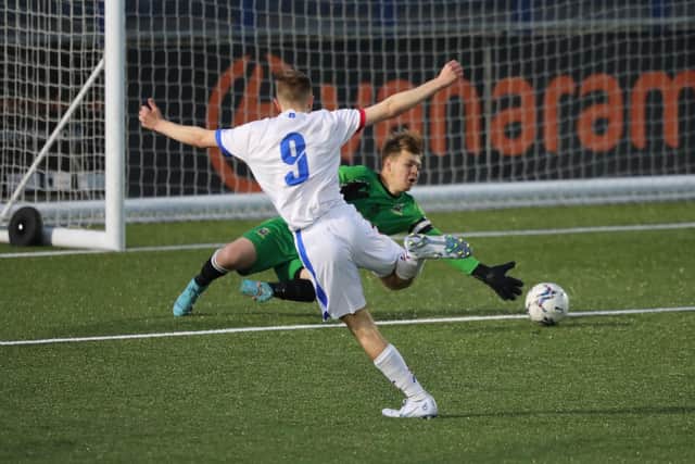 Bailey Neil in action for Baffins Milton Rovers u18s last season. Picture by Dave Haines.