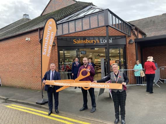 Sainsbury's Local opens in Winchester Road, Bishop's Waltham. 
Pictured is Patrick Dunne, director of property, general assistant Anthony Barrow and store manager Donna Everton 