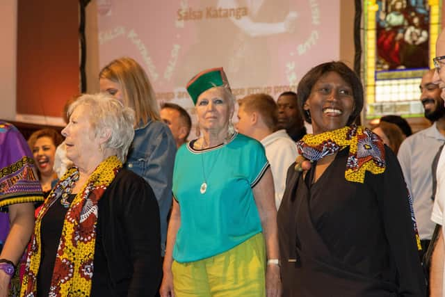 Local refugees took to the stage to perform music, dance and poetry in celebration of the Queens Jubilee on Monday morning at St Lukes Church, Portsmouth, hosted by Portsmouth City of Sanctuary. Picture: Alex Shute