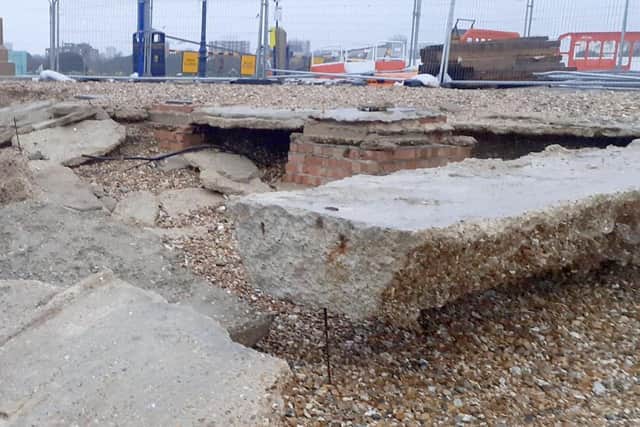 Sea defences near Mozzarella Joes were further damaged during Storm Brendan in 2020.

Picture: Portsmouth City Council