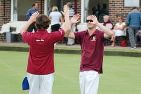 Paul Cooke, right, helped Waverley take over top spot in the Portsmouth Bowls League.