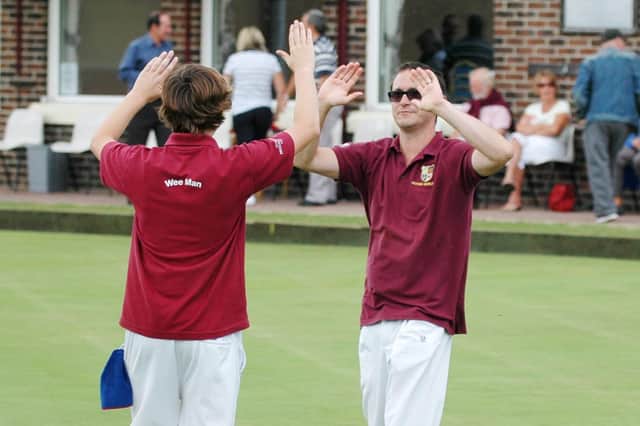 Paul Cooke, right, helped Waverley take over top spot in the Portsmouth Bowls League.