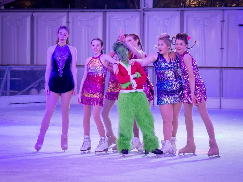 Launch night of Portsmouth On Ice 2023 at Portsmouth Guildhall Walk on Friday 24th of Novermber 2023
Pictured: People skating on ice
Picture: Habibur Rahman