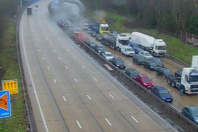 M27 crash. Pic: Highways England