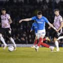 George Hirst fires a first-half attempt which was saved by Sheffield Wednesday keeper Bailey Peacock-Farrell. Picture: Jason Brown/ProSportsImages