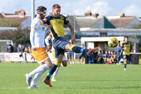 Steve Hutchings has already scored 10 goals for Moneyfields this season. Picture: Martyn White.
