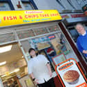 Freyah Tyrrell, fish and chip shop assistant with owner Rebecca Traynor.

Picture: Sarah Standing (190221-3298)