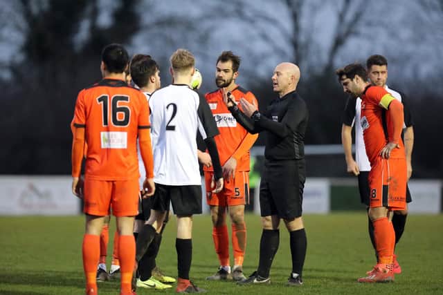AFC Portchester suffered a defeat against Hamworthy United. Picture: Chris Moorhouse     (110120-55)