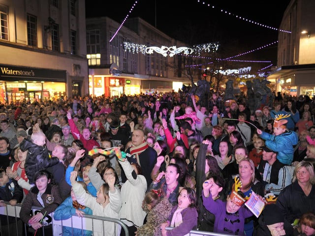Commercial Road Christmas lights switch on in Portsmouth. Pictured is the crowd 2011. Picture: Paul Jacobs (114102-16)