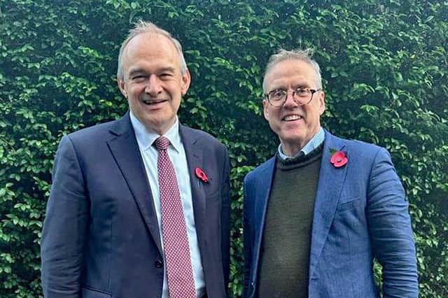 Dominic Martin pictured with Ed Davey