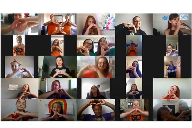 Children from SD Studios feature on the NHS charity single from Same Difference. Pictured: A screen grab of the video