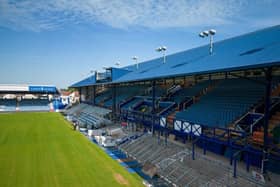 Work is currently ongoing in both the south and north stands at Fratton Park

Picture: Michael Woods / Solent Sky Services