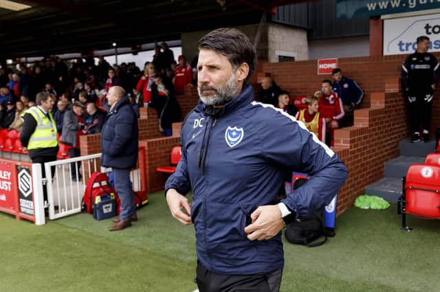 Pompey boss Danny Cowley welcomed Brian Wood MC to the Blues' training ground on Tuesday.  Picture: Daniel Chesterton/phcimages.com