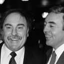 FUN: Ian St John (right) and Jimmy Greaves. Picture: Setanta/PA