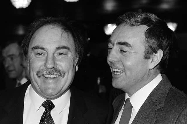 FUN: Ian St John (right) and Jimmy Greaves. Picture: Setanta/PA