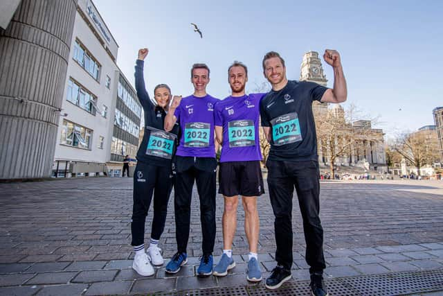 Mia Elias, Charles Taylor, Barnaby Dougal and Paul Tilley from Portsmouth's university. Picture: Habibur Rahman