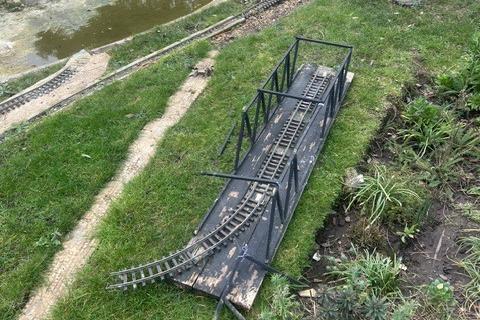 Damage caused by vandals at Southsea Model Village.