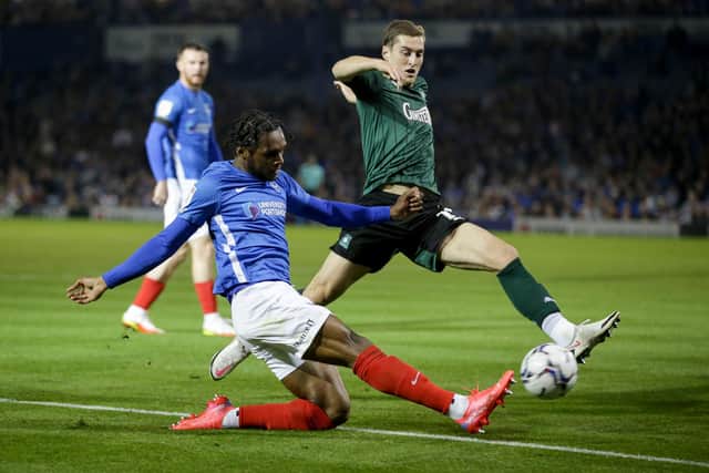 Mahlon Romeo put in another strong Pompey display in the 2-2 draw with Plymouth. Picture: Robin Jones/Digital South