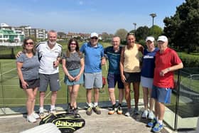 CourtX v Avenue 1 mixed masters - Nicolette Lock, Ian Marks, Denise Simper, Neil Crawford, Robin Ellison, Sue Price, Dawn DeWilde and Bob Puncher