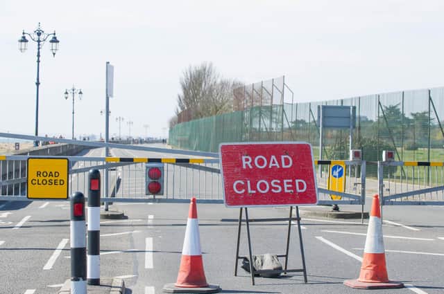 Sections of two seafront roads in Southsea will be reopened. Pictured: Road closure on Eastney Esplanade.


Picture: Habibur Rahman