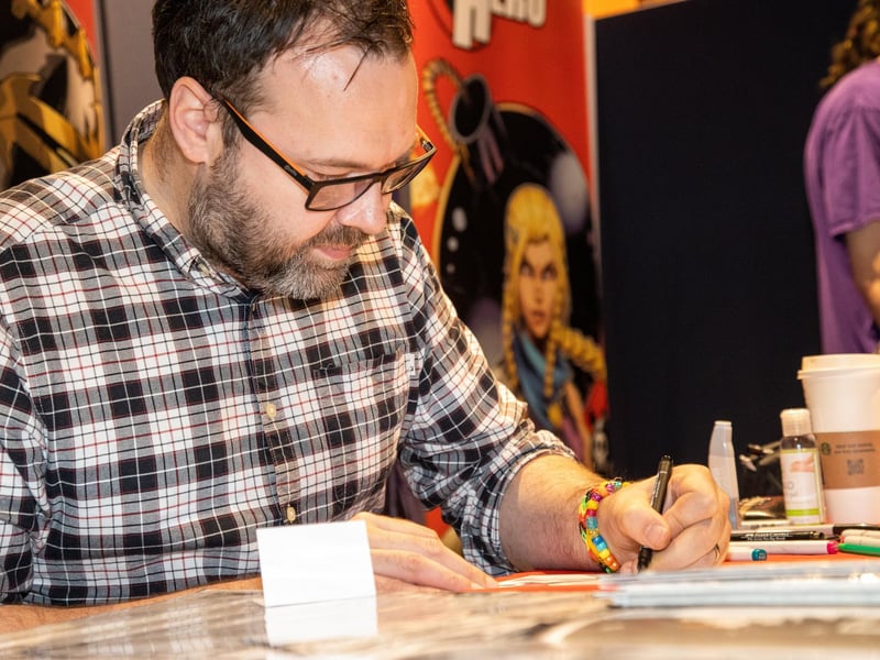 Artists were working on original pieces throughout the day