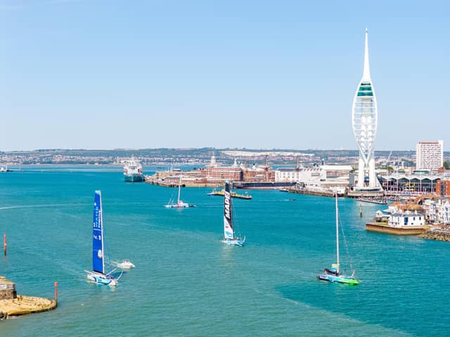 The teams left Portsmouth in glorious sunshine. Picture:Marcin Jedrysiak