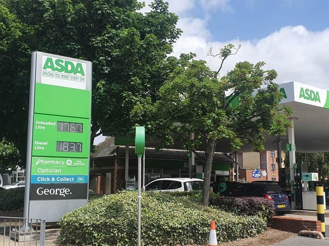Asda petrol station in Somers Road N, Fratton. Petrol: £1.76.7. Diesel: £1.83.7. Picture: Habibur Rahman