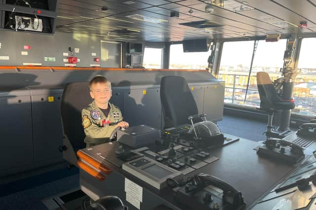 Jacob takes to the helm of HMS Prince of Wales