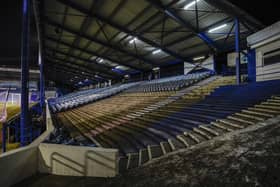 Pompey fans got their first glimpse of the renovation work to the Milton End against AFC Wimbledon.