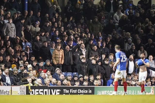 19,439 Pompey fans were present for the 2-1 win against Burton at Fratton Park