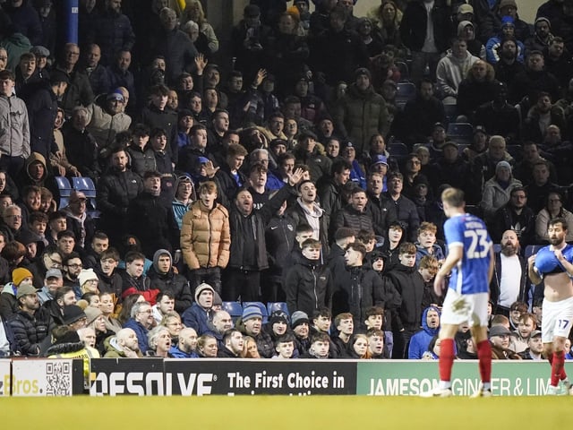 19,439 Pompey fans were present for the 2-1 win against Burton at Fratton Park