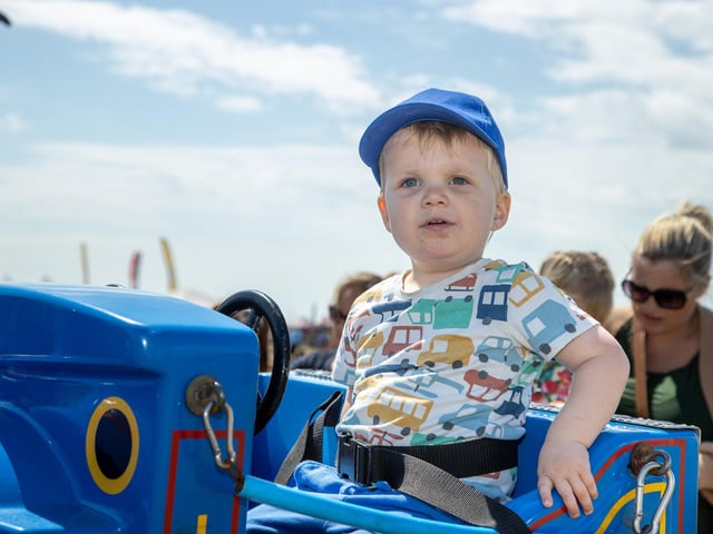 Southsea Common was transformed this weekend into a Thai craft and food extravanganza for the whole family.
Pictured - Youngster Oscar Brearley, 2 enjoying the fairground rides
Photos by Alex Shute