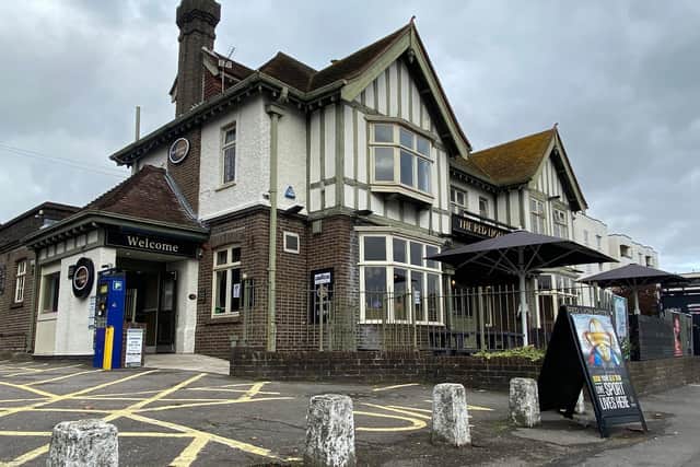Pictured: The Red Lion pub in Cosham where a man was stabbed at the venue's car park. Photo: Tom Cotterill