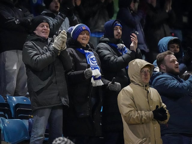 1,569 Pompey fans made the trip to Wycombe - despite the cold conditions.