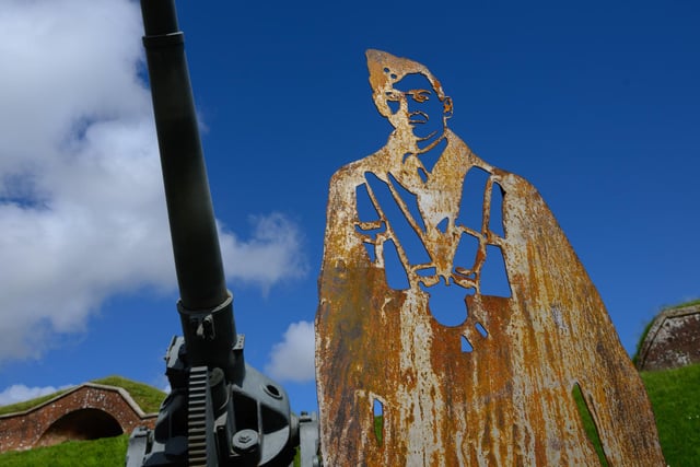 Pictured is: Albert Frederick Tozer was a navigator 106 Squadron who dropped chaff on german radar positions to disable them.
Picture: Keith Woodland (260521-41)