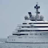 Superyacht Opera has visited Portsmouth Harbour. Picture: Mark Cox.