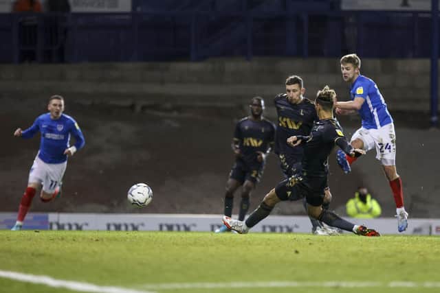Michael Jacobs bags his goal against Charlton. (Photo by Robin Jones)