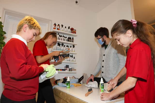 Hard at work. Picture: Alex Shute