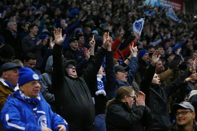 Pompey fans  inside Fratton Park. Picture: Joe Pepler