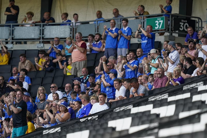 647 Pompey fans made the trip to MK Dons on Tuesday night.