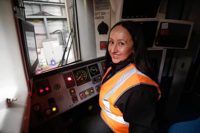 Trainee driver, Randa Majid Mohammad. Randa is a trainee train driver for Gatwick Express