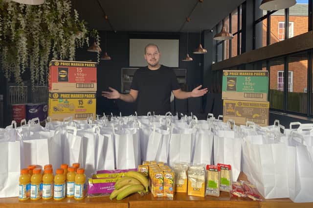 George Madgwick and his team at The Wicks in Cosham and Knowle are providing food bags to the homeless
